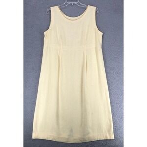 Jaclyn Smith Linen Blend Maxi Dress Size M Sleeveless Pullover Yellow